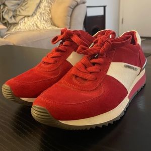 Michael Kors Red Allie Sneakers